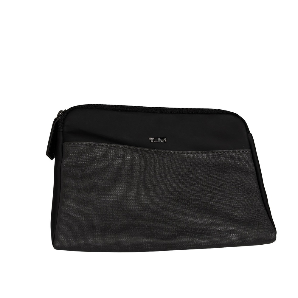 TUMI For‎ Delta Zippered Pouch Bags Gray Travel Vacation Cosmetic 8.5 x 6 x 1